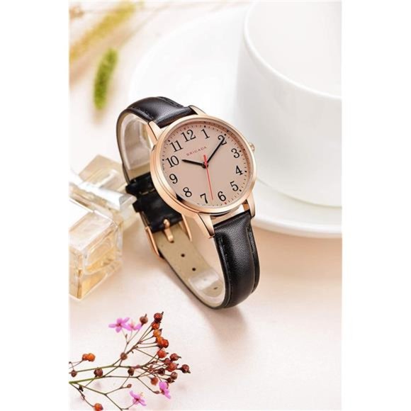 Women's Watch Elegant Watch for Women Leather Band Ladies Watch Waterproof - Picture 6 of 6
